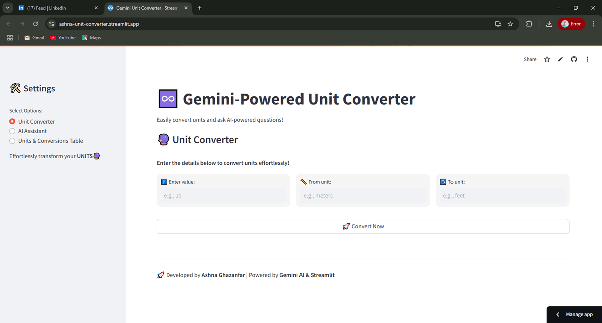 Gemini Unit Converter